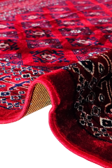 Bordo Afgan Desenli Dokuma İnce Halı