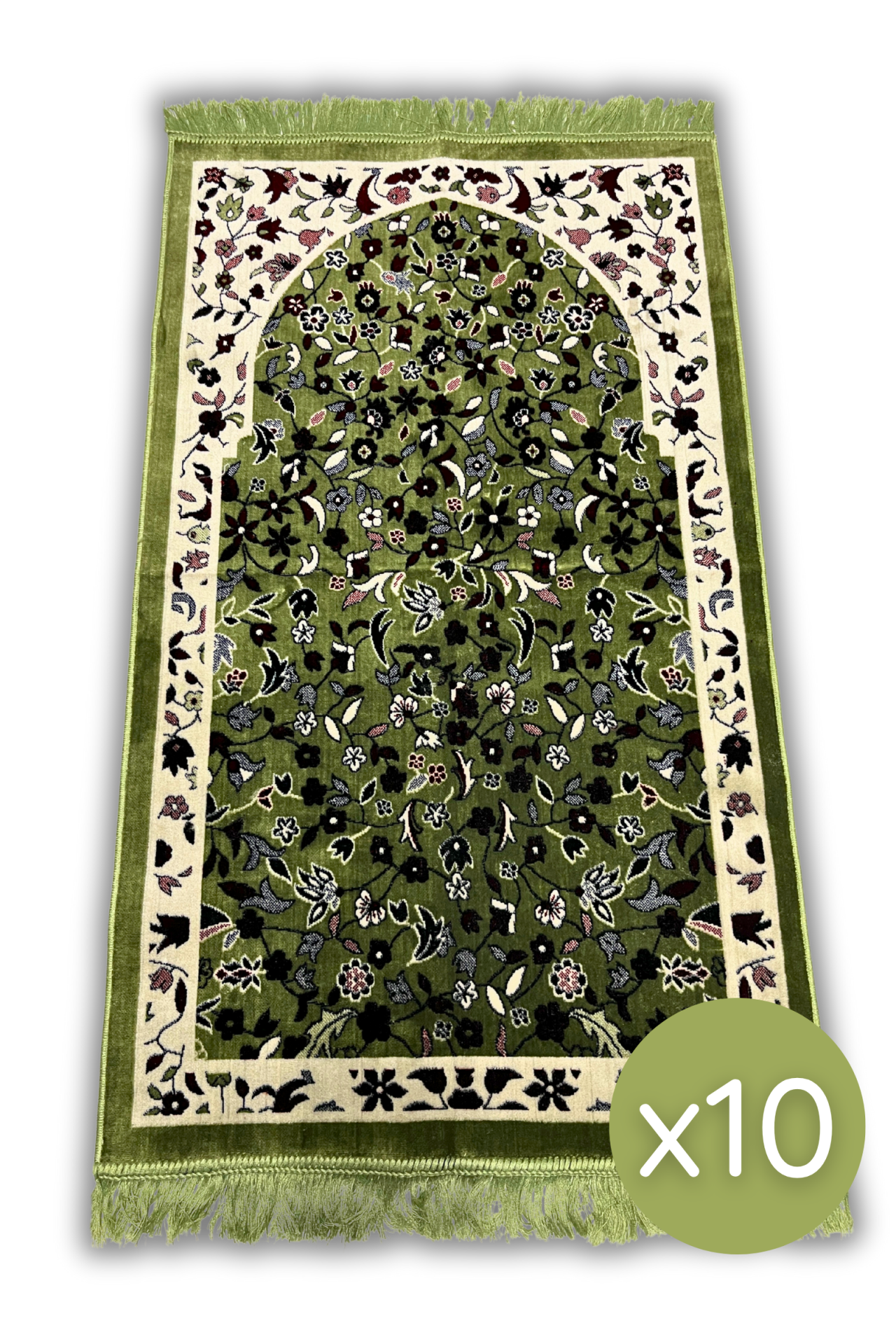 10 adet Mescid-i Nebevi Motifli Dokuma Seccade