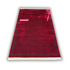 Bordo Afgan Desenli Dokuma Kalın Halı