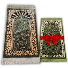 Ravza Desenli Dokuma Halı Seccade + Standart Seccade