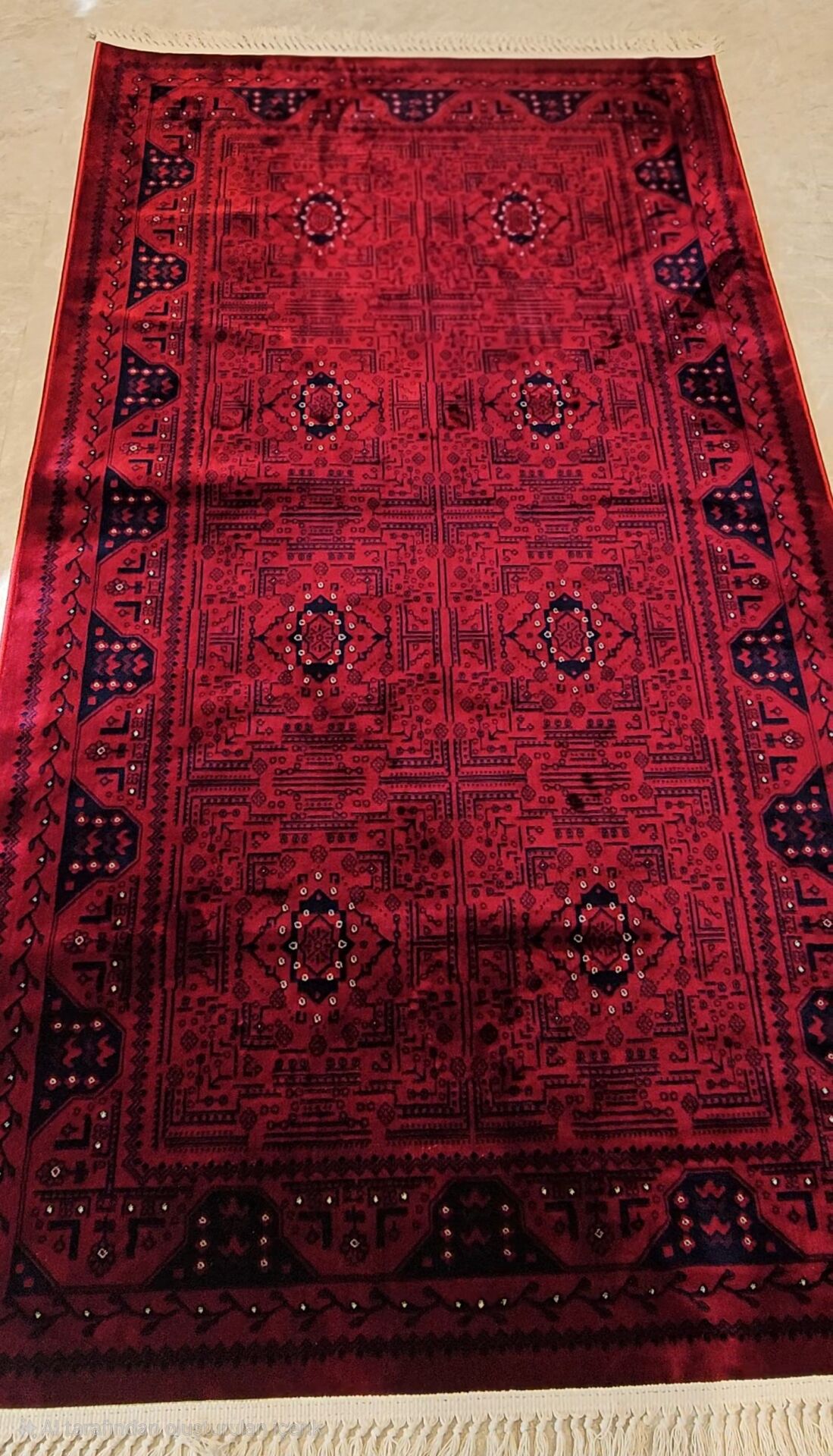 Bordo Afgan Desenli Yolluk
